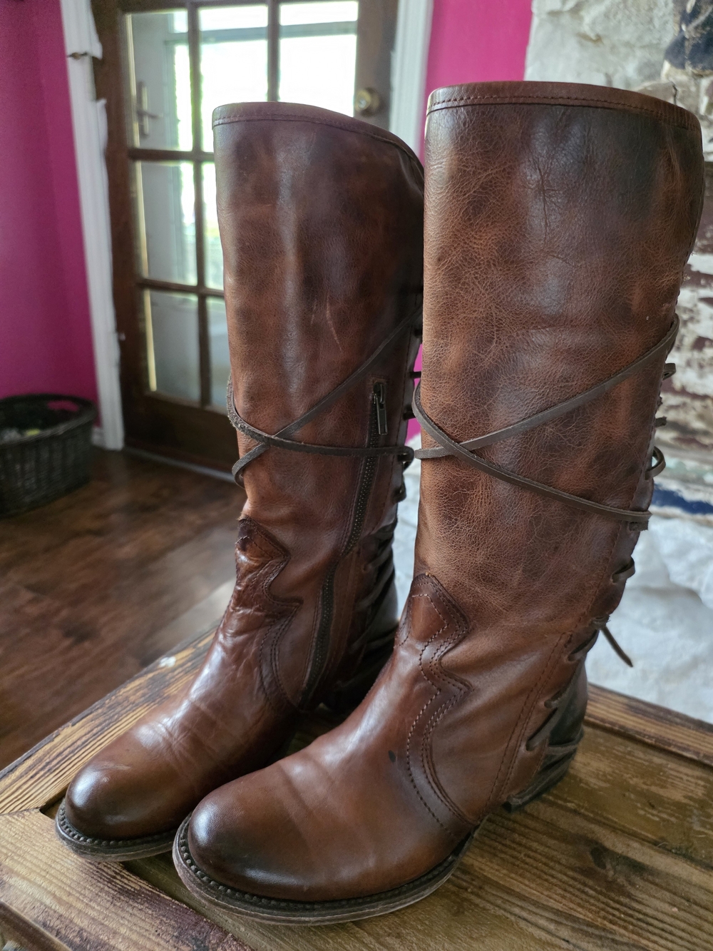 Freebird by Steven Brown Lace-Up Tall Leather Boots - Picture 2 of 11